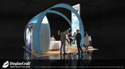 20x20 Island booth design by DisplayCraft